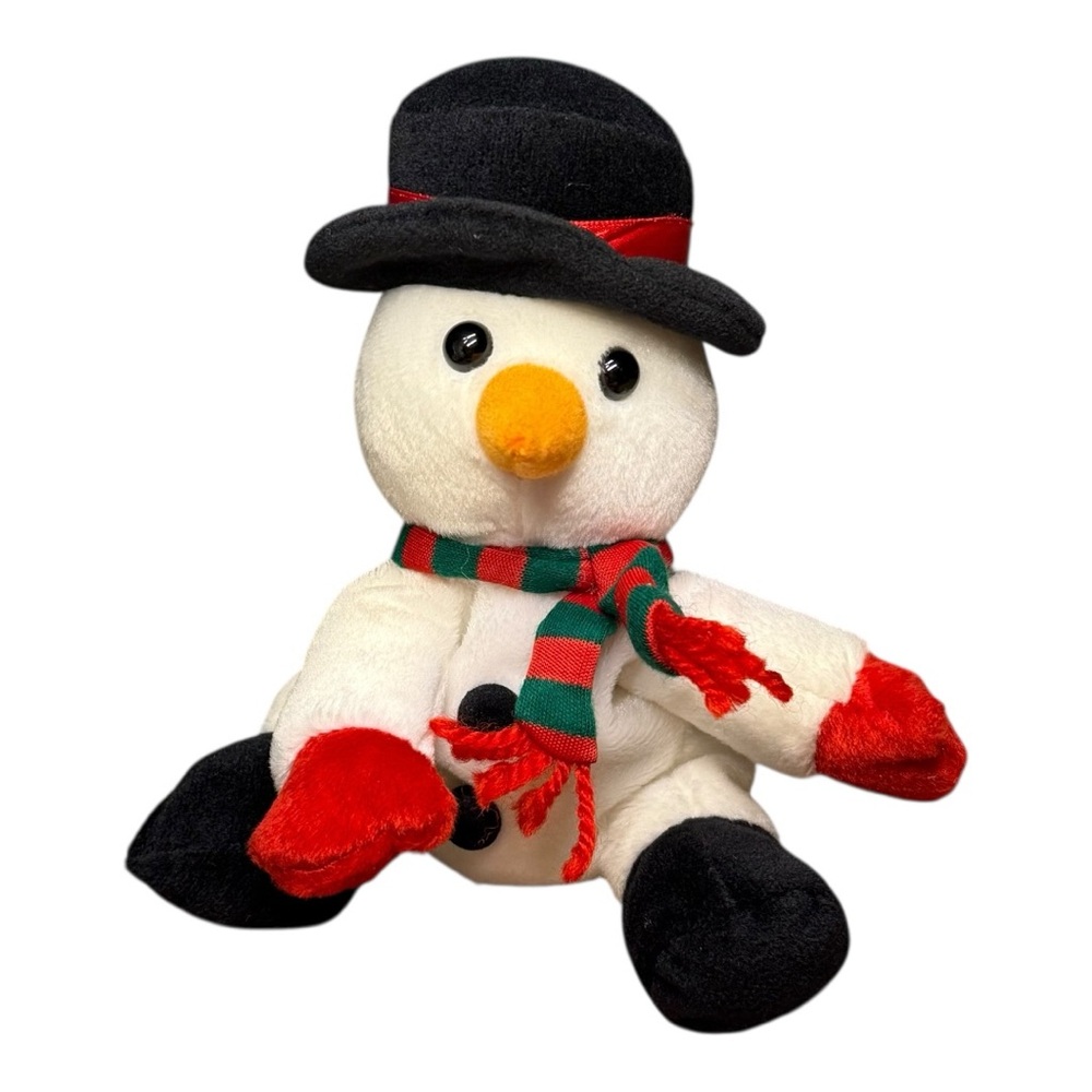 Vintage Sears Exclusive HO HO Beans Snowman Plush Beanie Christmas